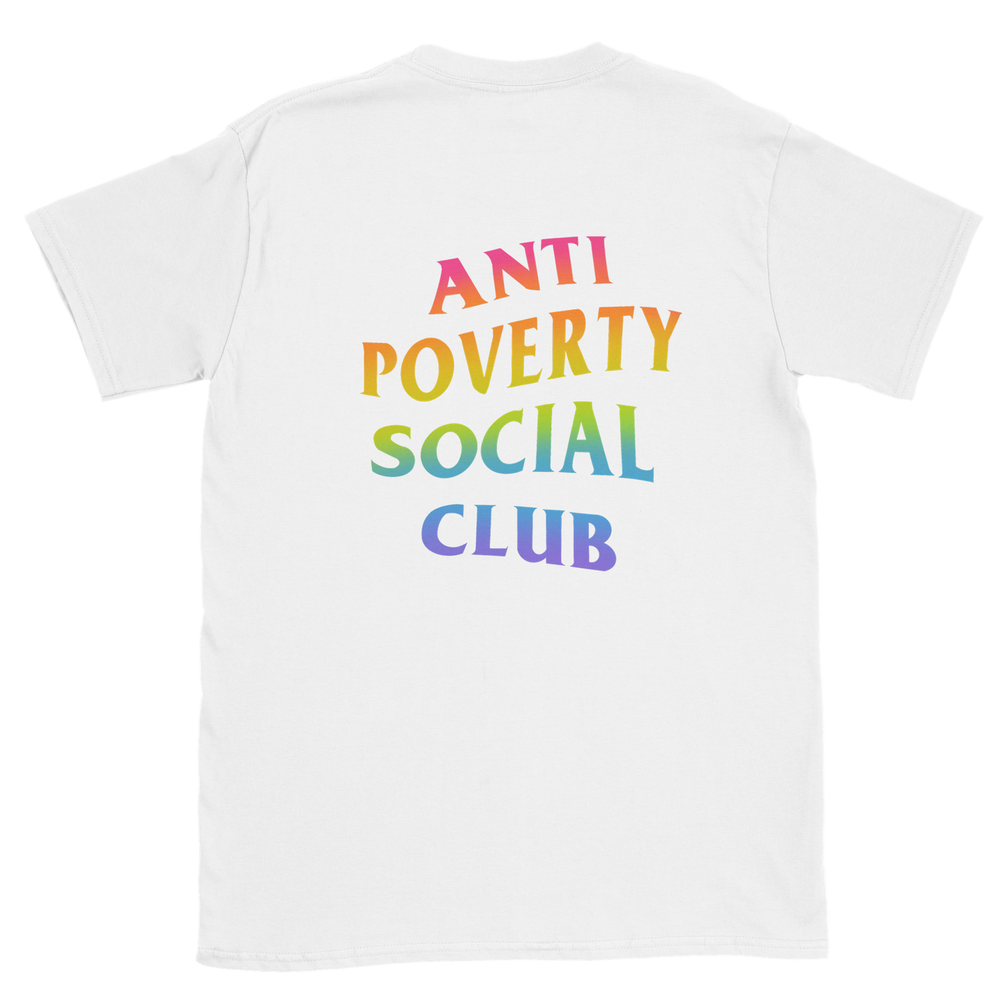 youth ANTI POVERTY SOCIAL CLUB rainbow kids T-shirt - GoodOnU.ca