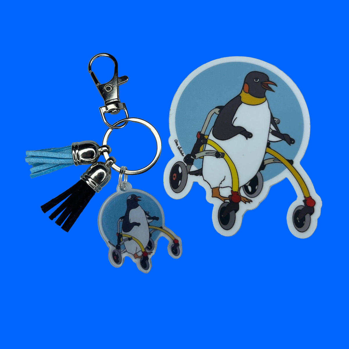 Keychain and Sticker Penguin Combo Pack - GoodOnU.ca