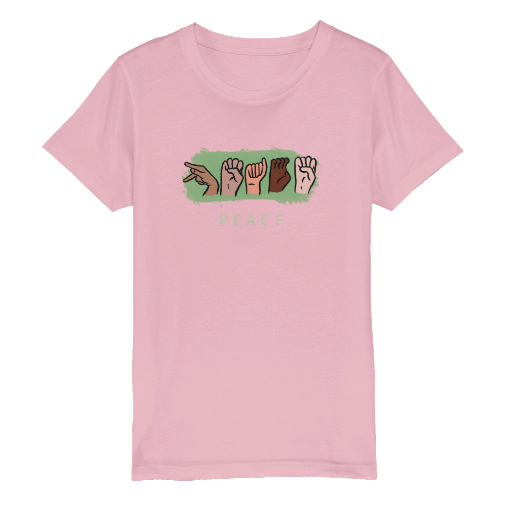 youth, SIGN: peace organic tee, size 4 - 14 - GoodOnU.ca