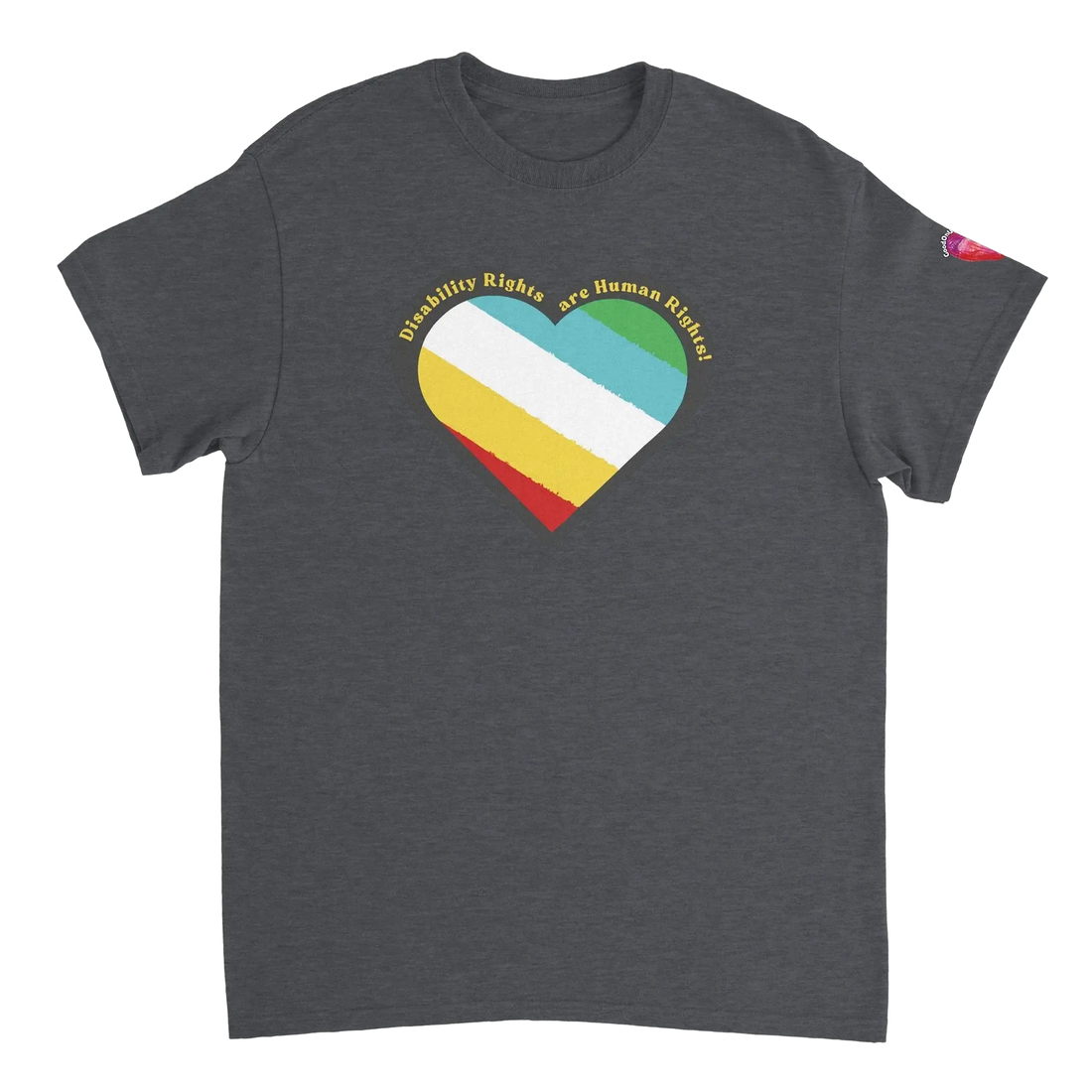 Disability Pride flag with vibrant colors symbolizing diversity and inclusion in the disability community