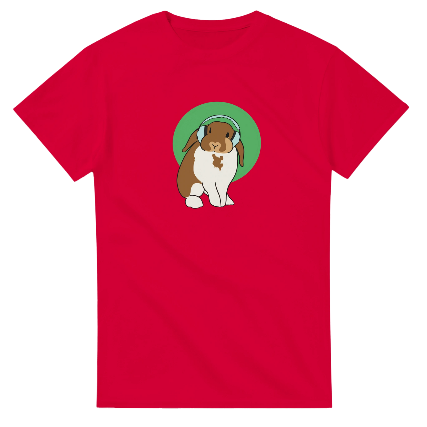 Cute bunny with headphones design promoting neurodiversity and sensory-friendly spaces


