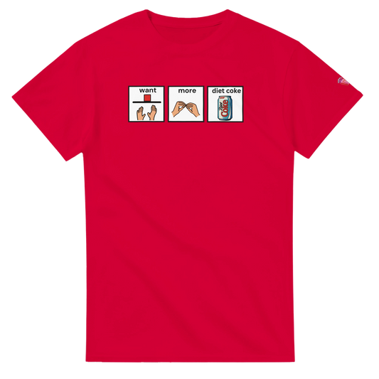 Want More Diet Coke AAC red t-shirt 