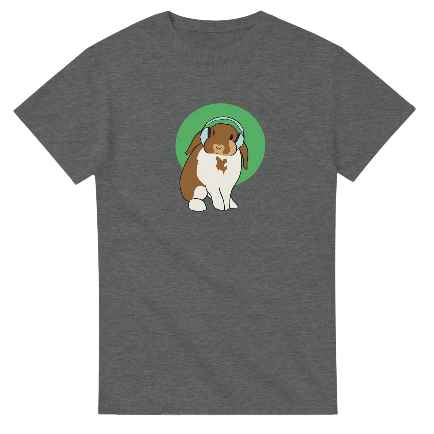 Sensory advocate tee featuring bunny in noise-cancelling headphones by Clara Whittaker, normalizing sensory accommodations

