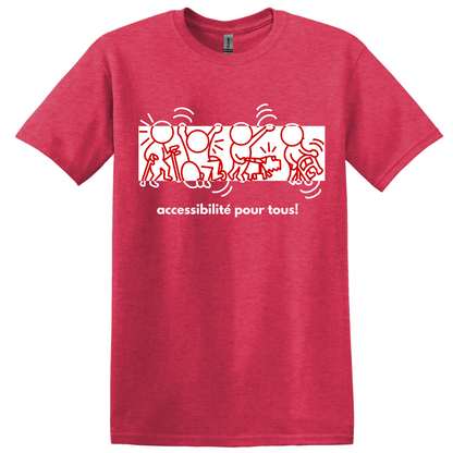 Adulte - Accessibles pour Tous, Journée du T-shirt Rouge 2025 - Heather Rouge - GoodOnU.ca