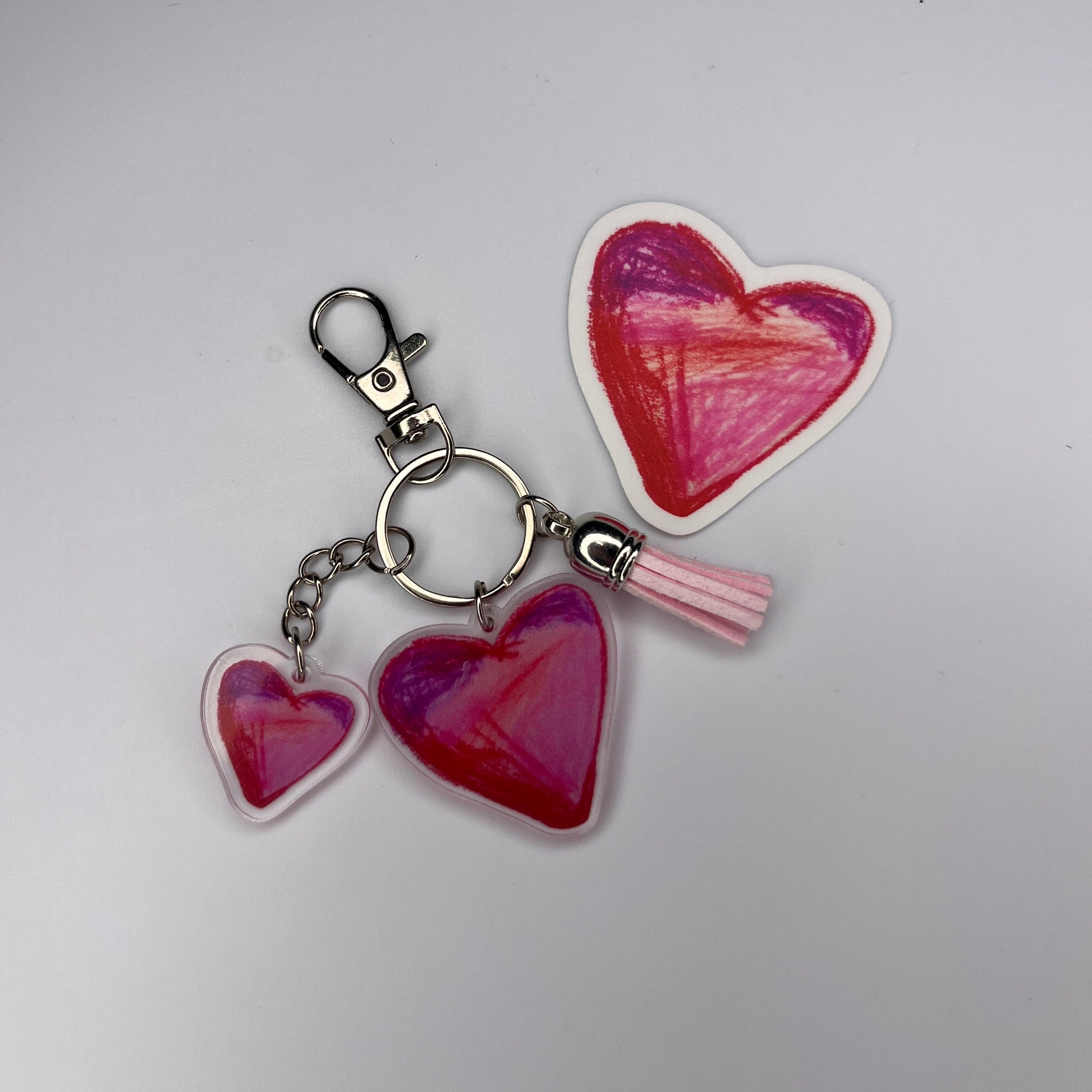 Keychain and Sticker Double My Heart Combo Pack by Ashley Caldwell - GoodOnU.ca