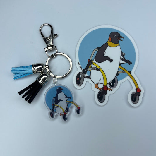 Keychain and Sticker Penguin Combo Pack - GoodOnU.ca