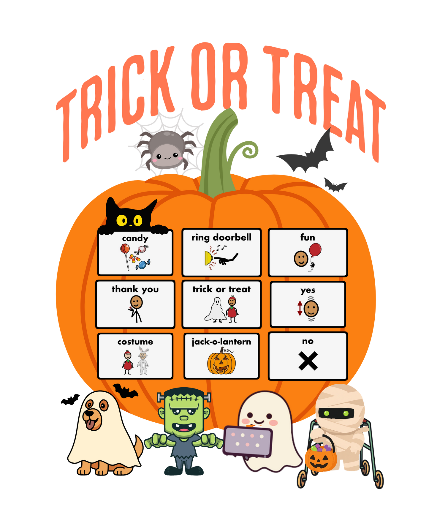 Trick or Treat Halloween AAC Awareness T-Shirt & Hoodie - DMI Foundation Fundraiser