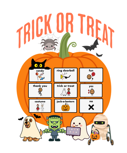 Trick or Treat Halloween AAC Awareness T-Shirt & Hoodie - DMI Foundation Fundraiser