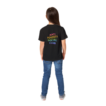 youth ANTI POVERTY SOCIAL CLUB rainbow kids T-shirt - GoodOnU.ca