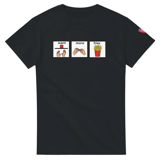 Adult/Child  -  want more fries  / veux plus de frites - AAC tee