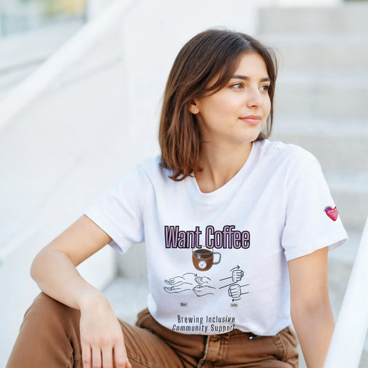 Want Coffee ASL - Eleana's Newmarket FoodBank Fundraiser Tee
