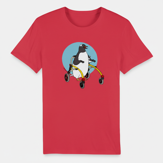 Red Penguin Walker Advocate T-Shirt - Red Shirt Day Disability Representation 