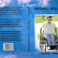 This image shows the font and back cover of Anthony Frisina Book it has a cloud background, picture of Anthony seated in his wheelchair  on the front and a summary of the book on the back. There is also a ISNB Code. 