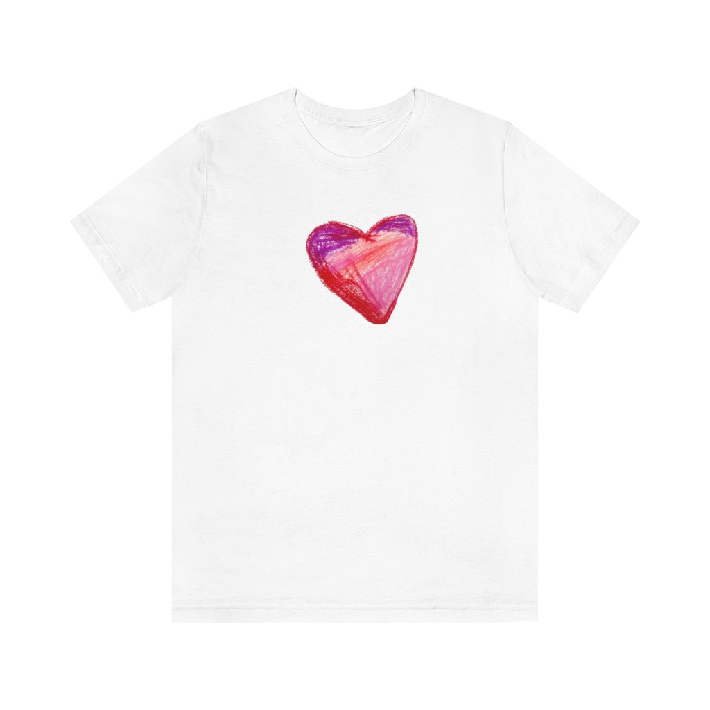 MY HEART all-cotton t-shirt with iconic design by self-advocate artist Ashley Caldwell, celebrating disability pride and love
