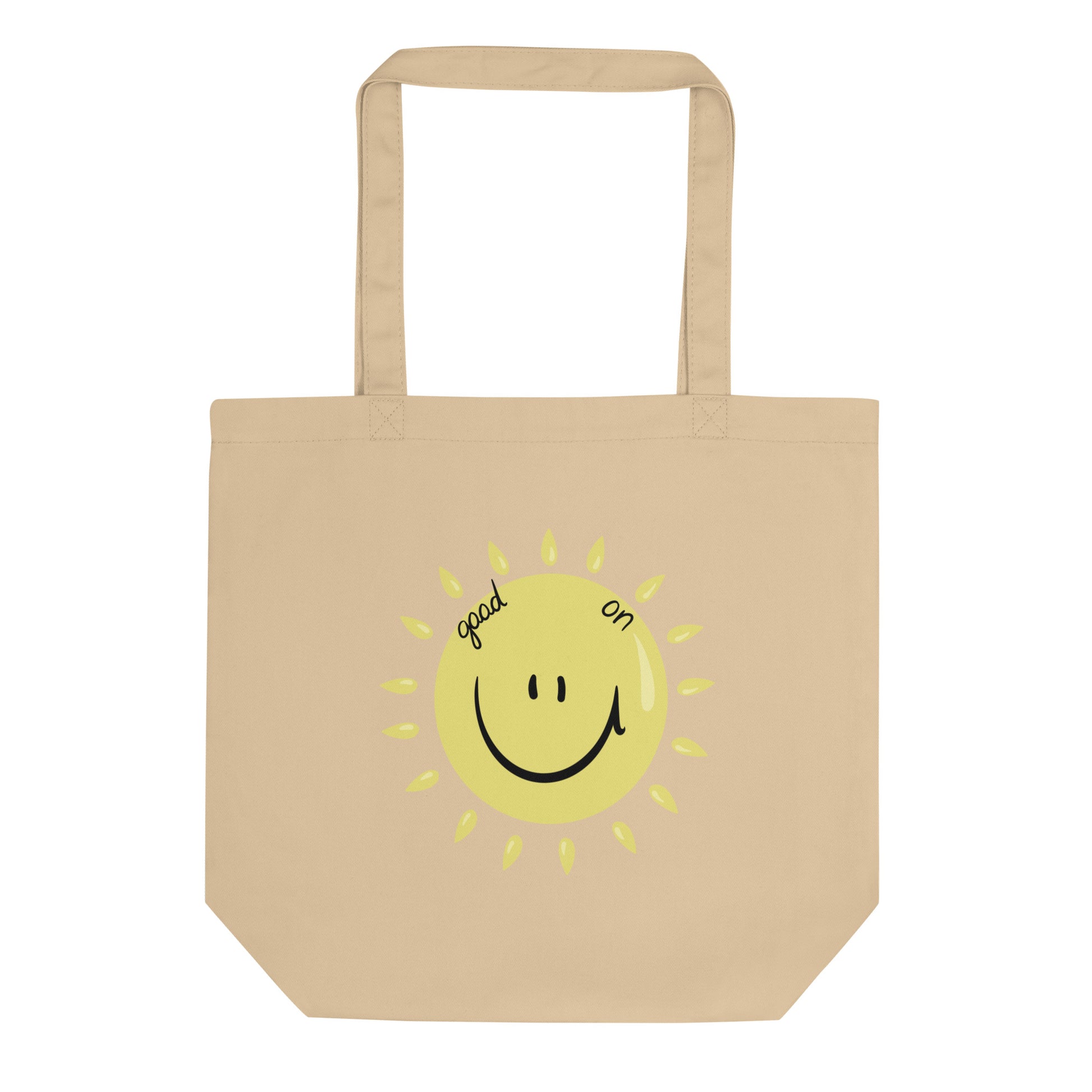 SMILE  sunny eco tote bag, original - GoodOnU.ca