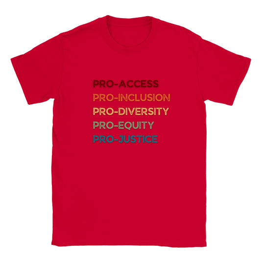 Red Shirt Day 2025 PRO-ACCESS tee for National Accessibility Week, celebrating disability rights


