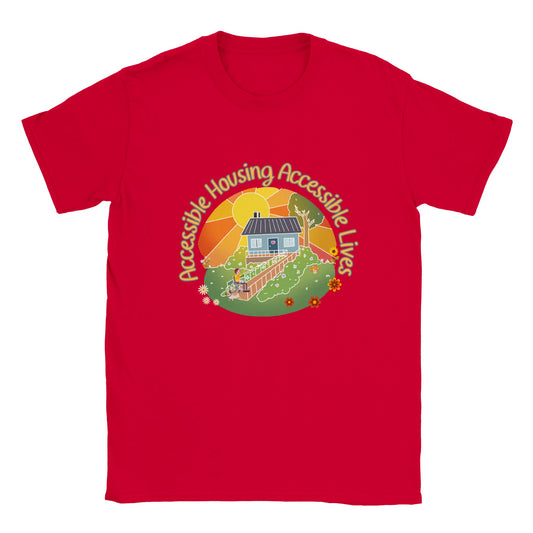 adult ACCESSIBLE HOUSING ACCESSIBLE LIVES Red Shirt Day unisex tee - GoodOnU.ca
