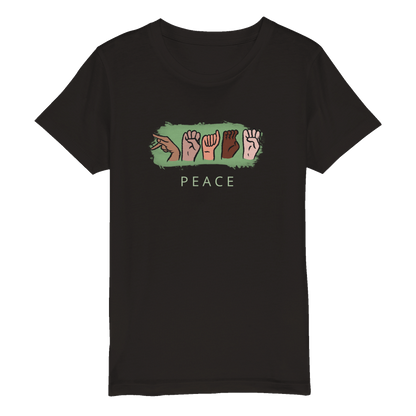 youth, SIGN: peace organic tee, size 4 - 14 - GoodOnU.ca