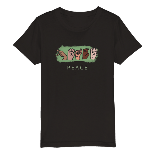 youth, SIGN: peace organic tee, size 4 - 14 - GoodOnU.ca