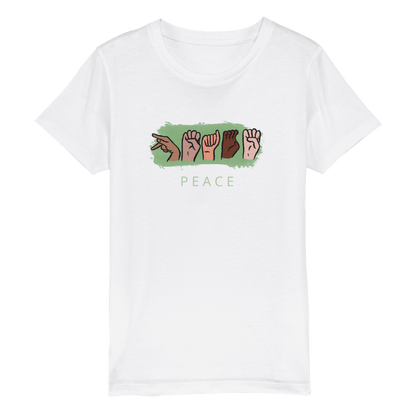 youth, SIGN: peace organic tee, size 4 - 14 - GoodOnU.ca