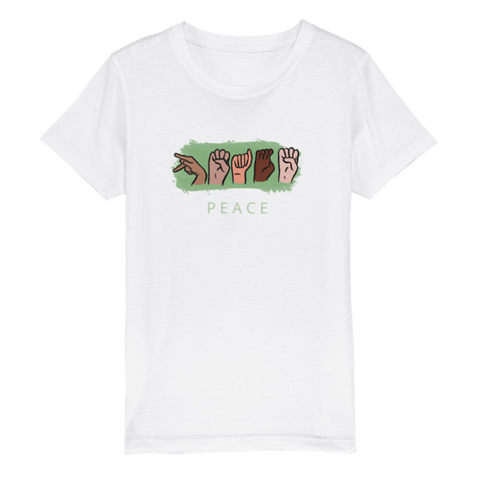 youth, SIGN: peace organic tee, size 4 - 14 - GoodOnU.ca