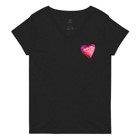 plus size MY HEART upcycled v-neck tee xl-4xl - GoodOnU.ca